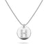 Initials Fabulous Alphabet Letter Necklace White Gold Layered Steel Jewellery